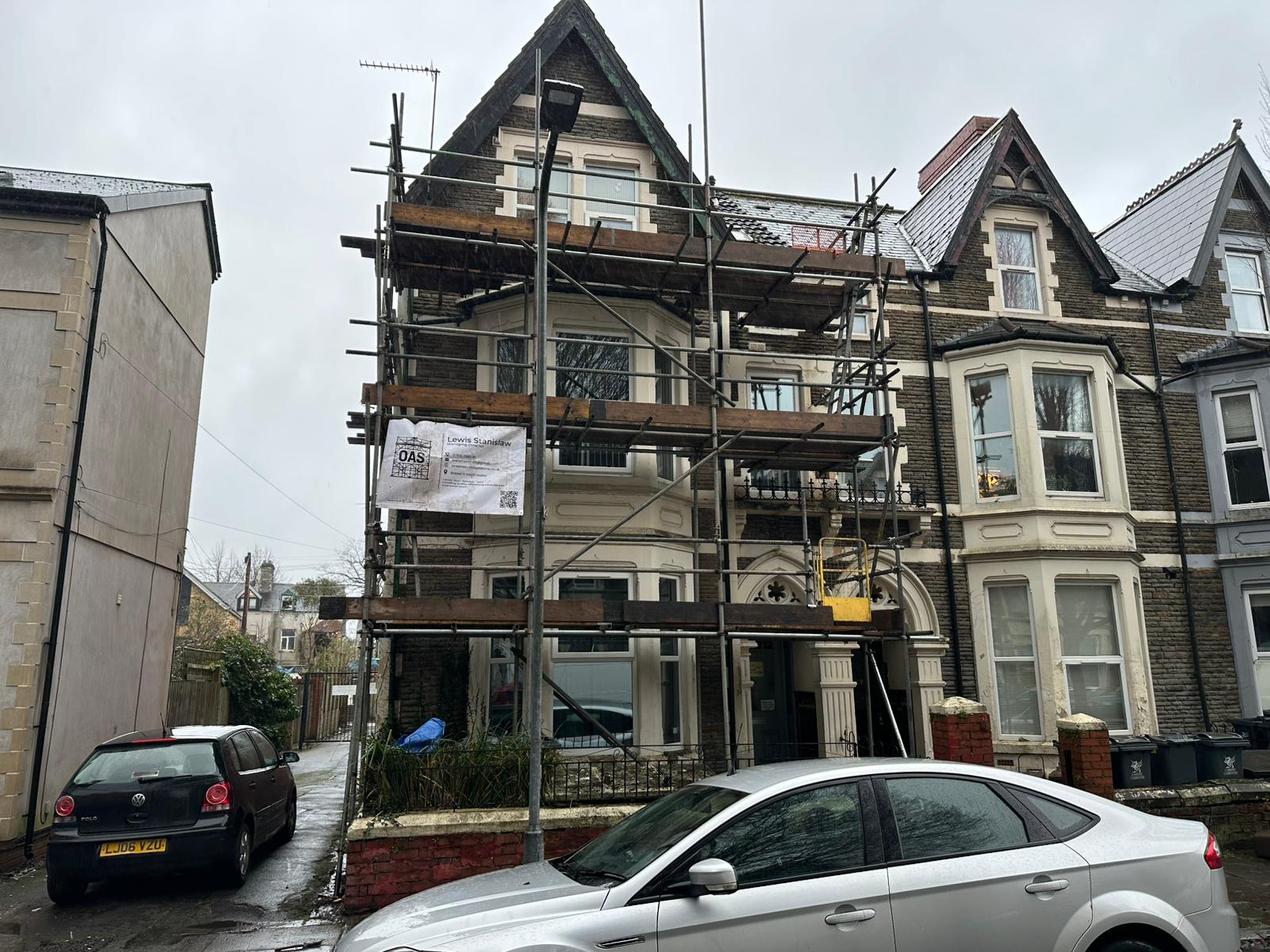 Residential renovation scaffolding